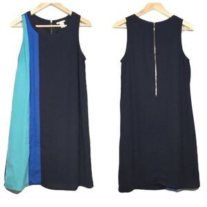 MERCER & MADISON NAVY BLUE COLOR BLOCK SHIFT SLEEVELESS MINI DRESS‎ 6